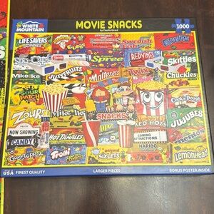 White Mountain Movie Snacks Puzzle - 1000 Pieces